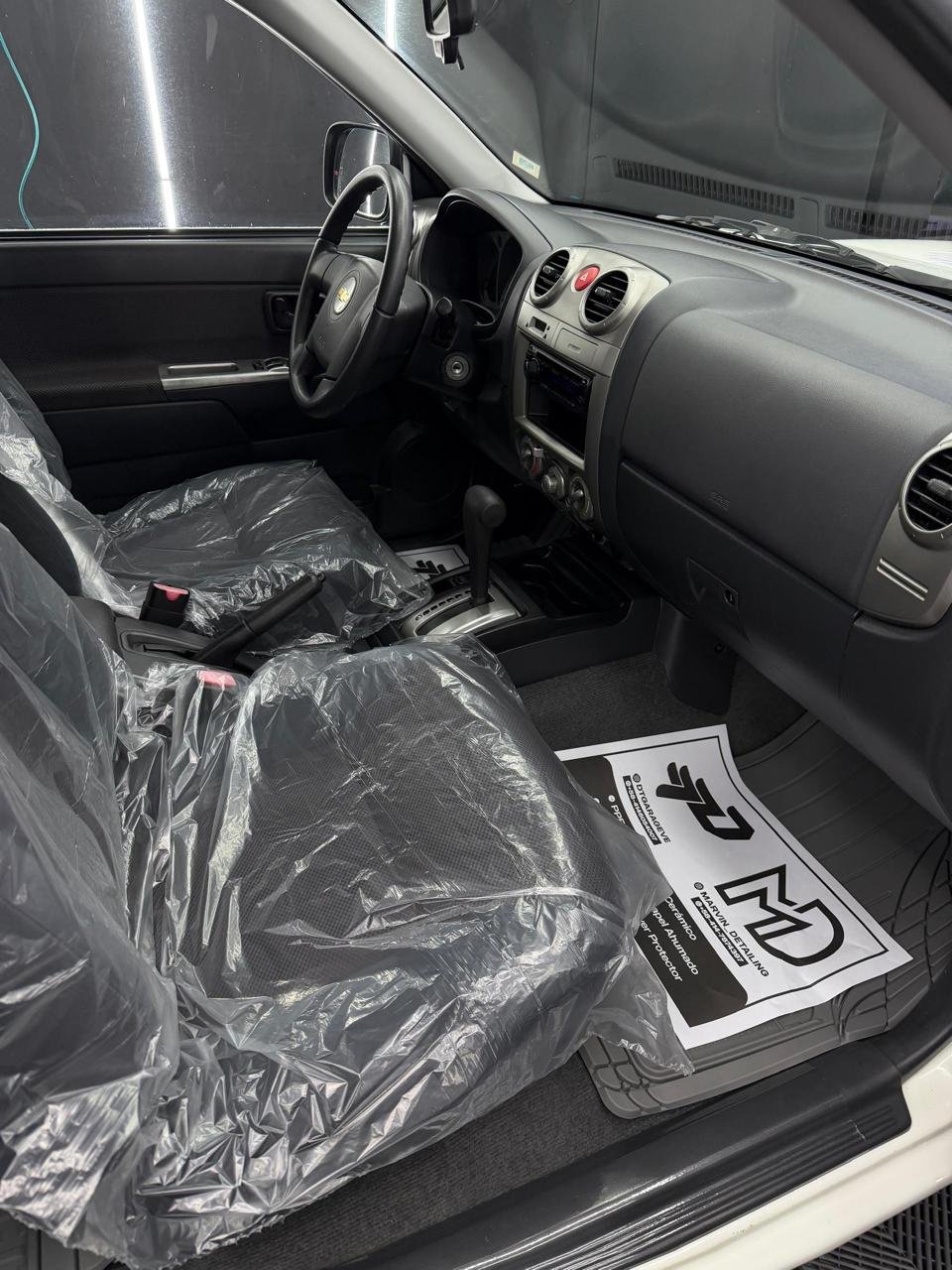 Interior de la camioneta